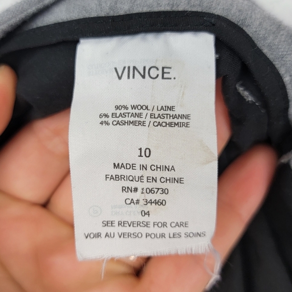 Vince Cashmere Wool Blend Belted Joggers Gray 10 - Picture 8 of 11